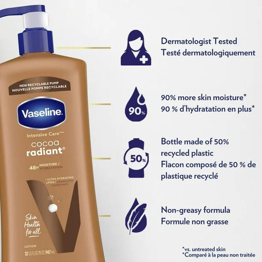 Vaseline Intensive Care™ Cocoa Radiant Body Lotion for dry skin